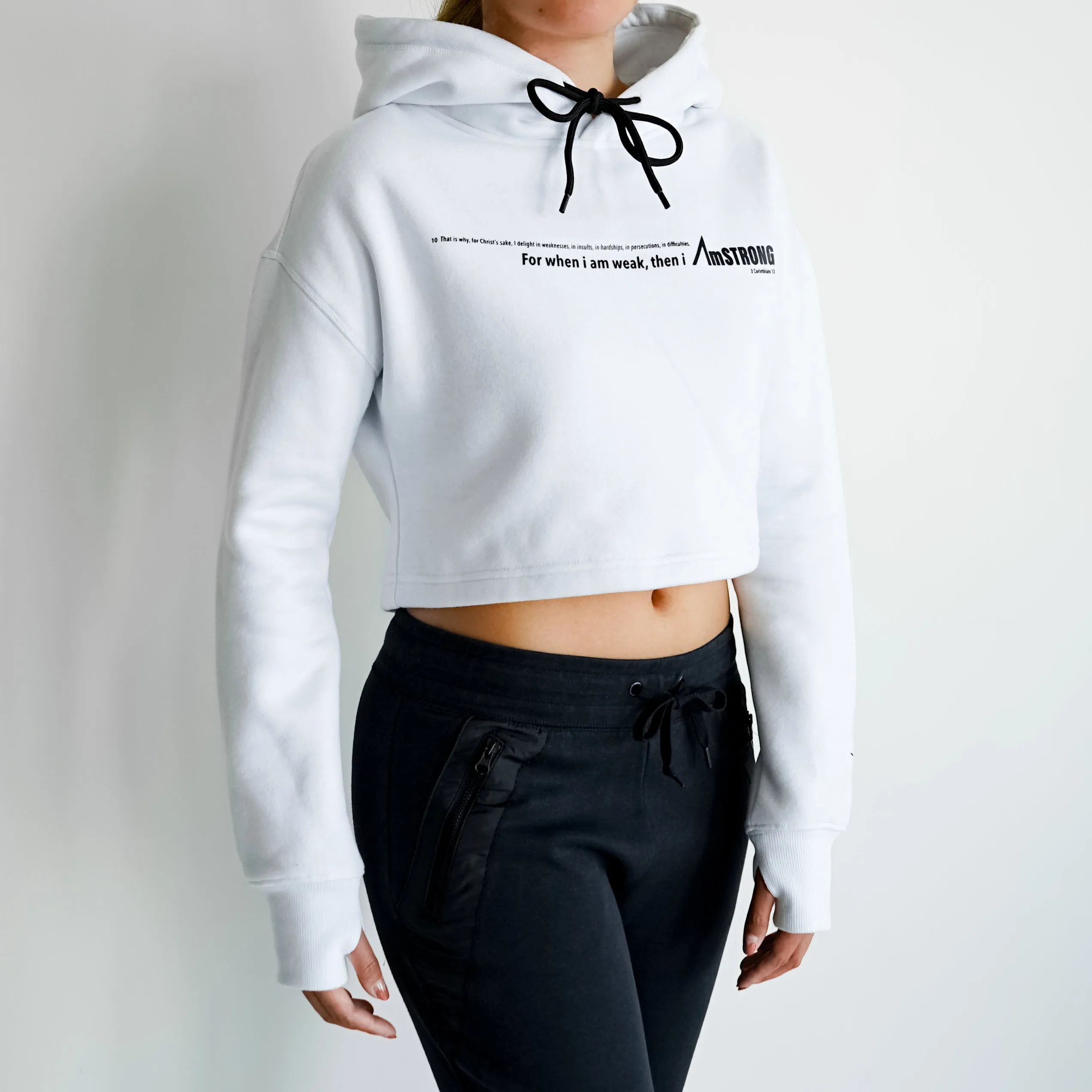 01-CROP HOODIE | WHITE