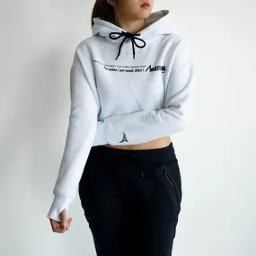 01-CROP HOODIE | WHITE