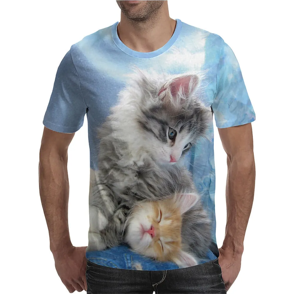 3D Graphic Animal Short Sleeve Shirt