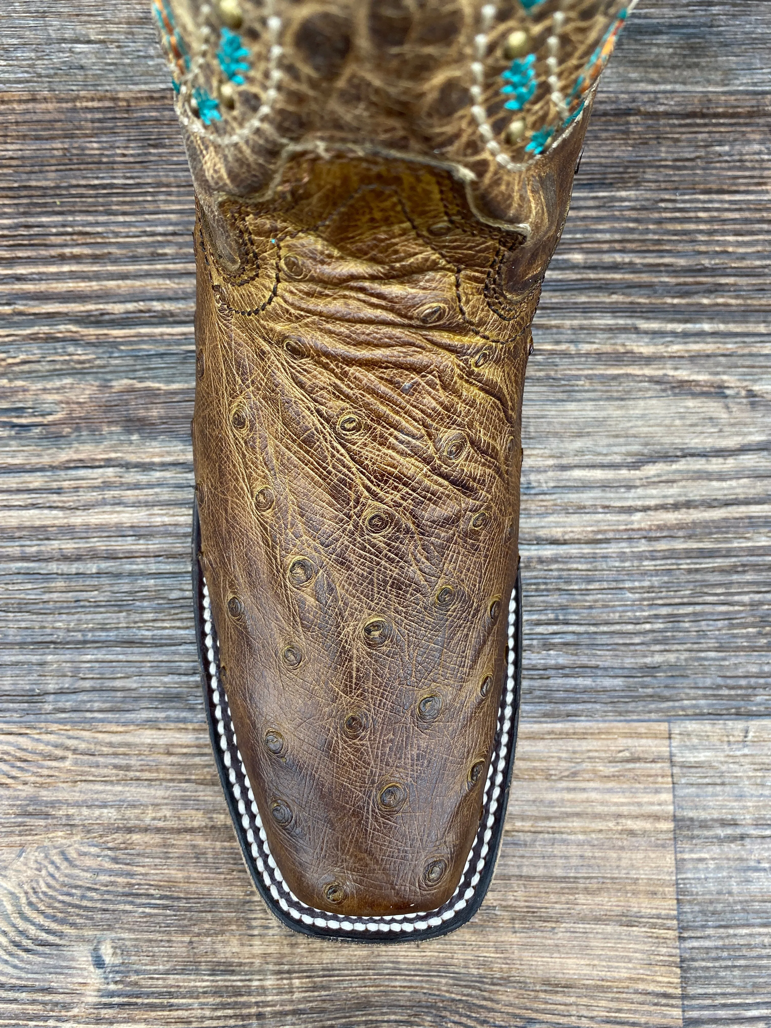 a4045 Women's Genuine Full-Quill Exotic Square Toe Western Boot by Corral