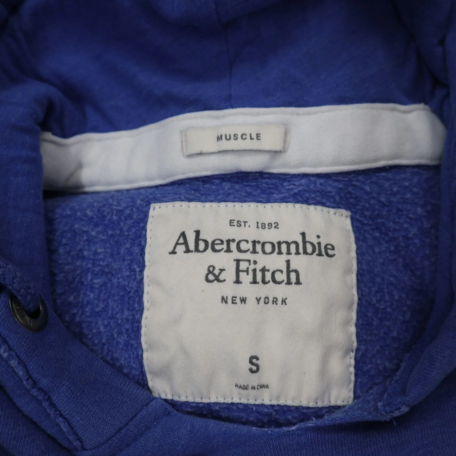 Abercrombie & Fitch Womens Hoodies Activewear Logo  Long Sleeves Blue Size S