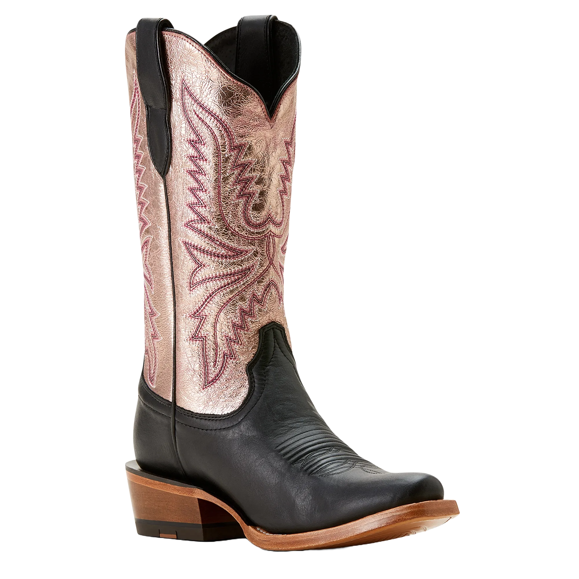 Ariat Ladies Futurity Flash Midnight Black & Rose Gold Western Boot 10053610