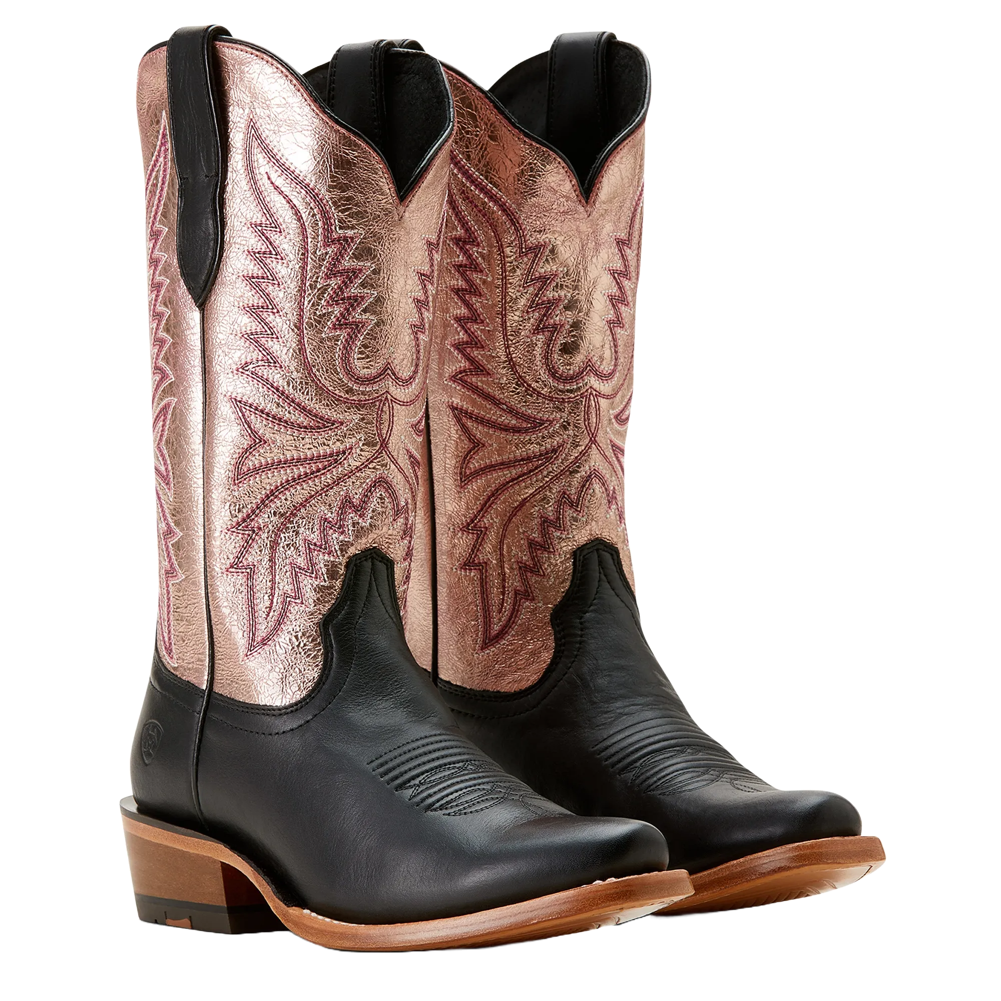 Ariat Ladies Futurity Flash Midnight Black & Rose Gold Western Boot 10053610