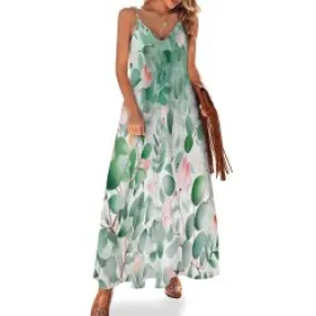 Australian Eucalyptus Spaghetti Strap Ankle-Length Dress Long dress