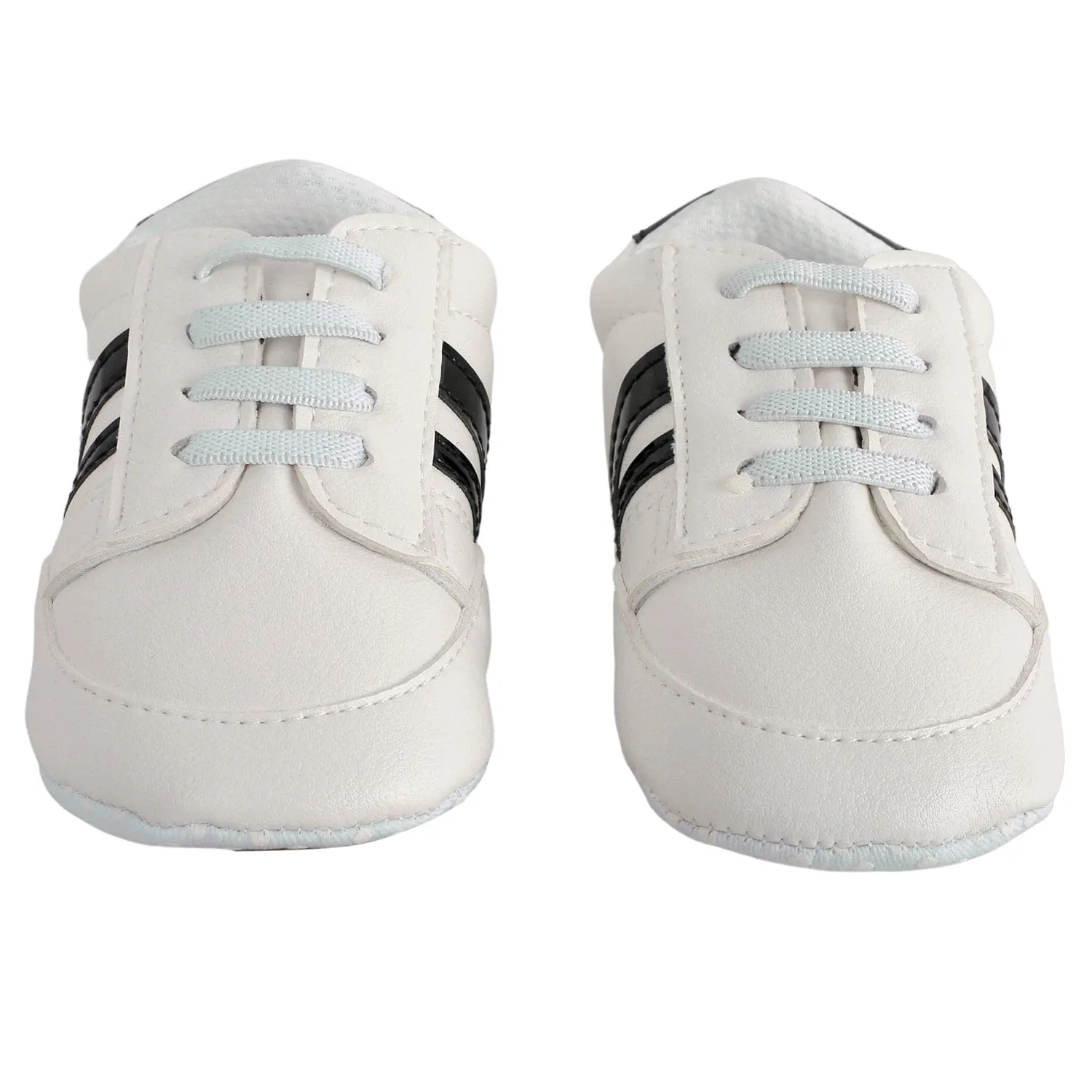 Baby Moo Black Stripes On White Sneakers