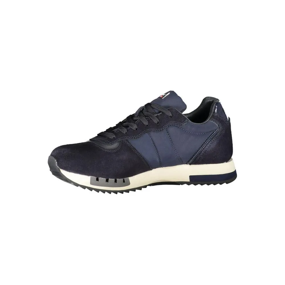 Blauer Contrast Lace-Up Sports Sneakers in Blue