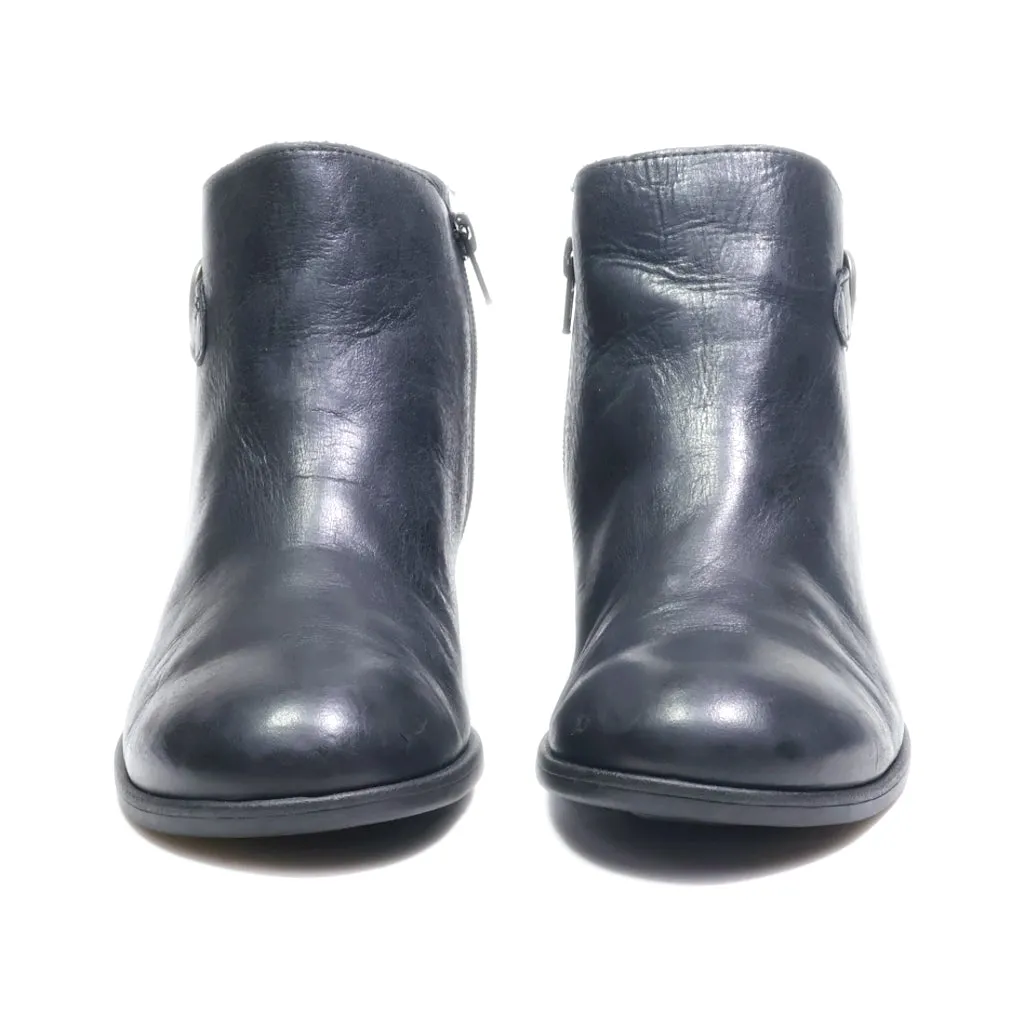 Born Ankle Boots Leather Black Colour For Women