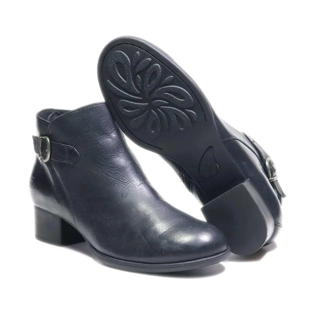 Born Ankle Boots Leather Black Colour For Women