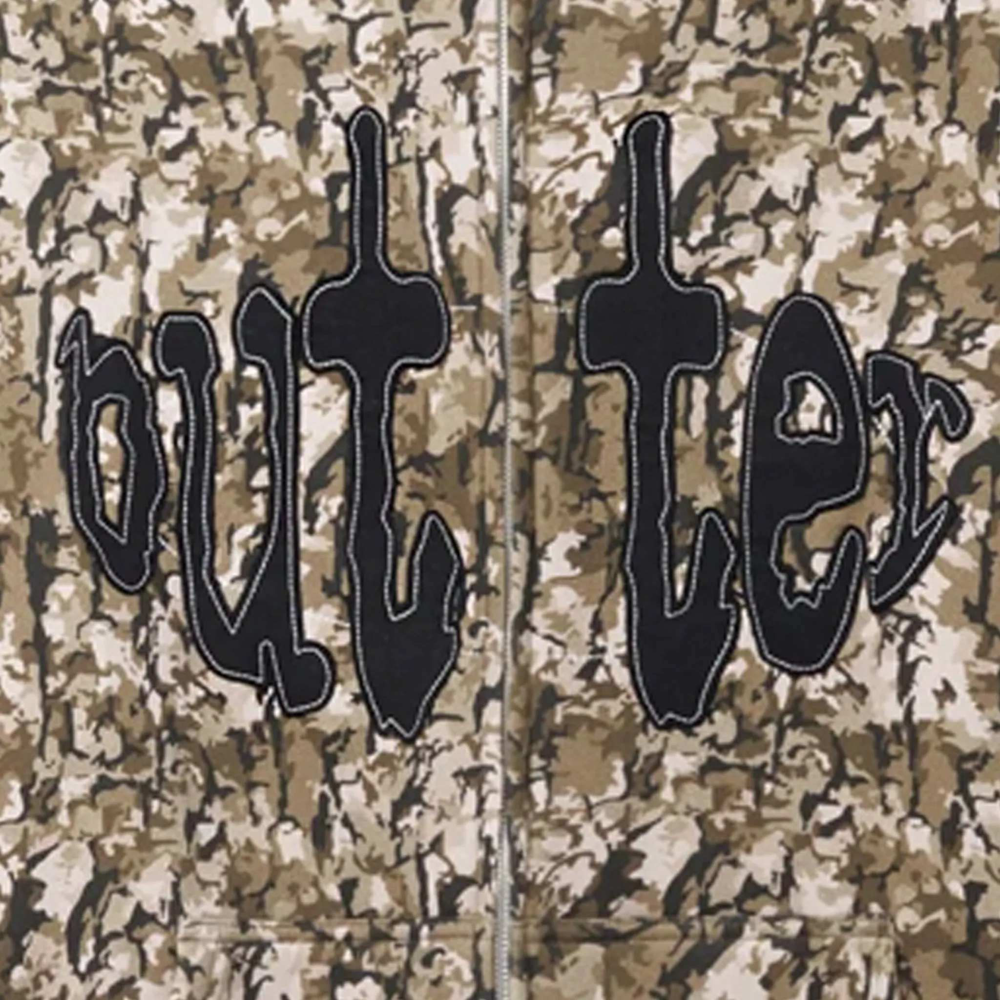 Butter Goods Frenzy Zip-Thru Hoodie (Tan Camo)