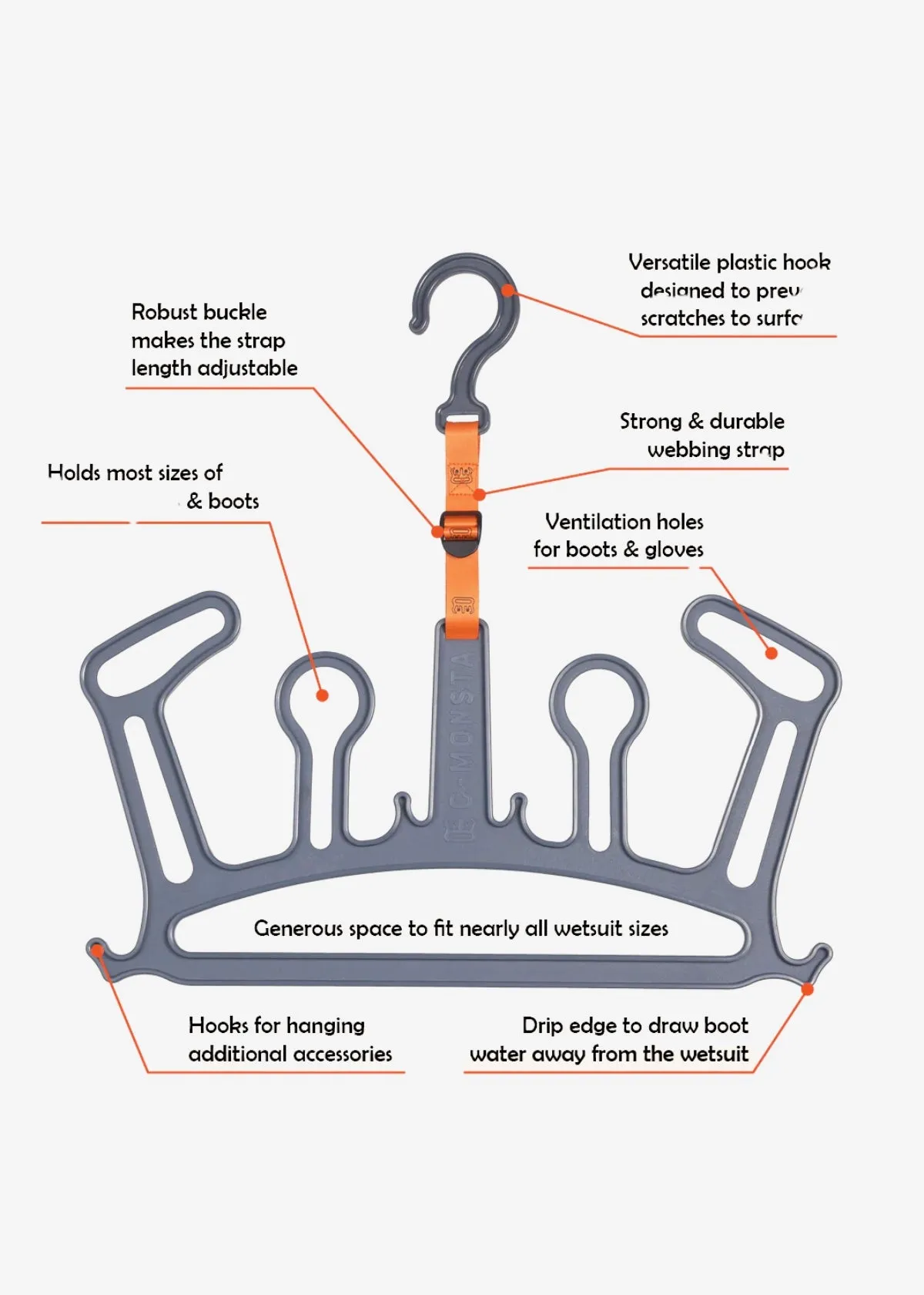 C-Monsta Wetsuit, Boots & Gloves Hanger