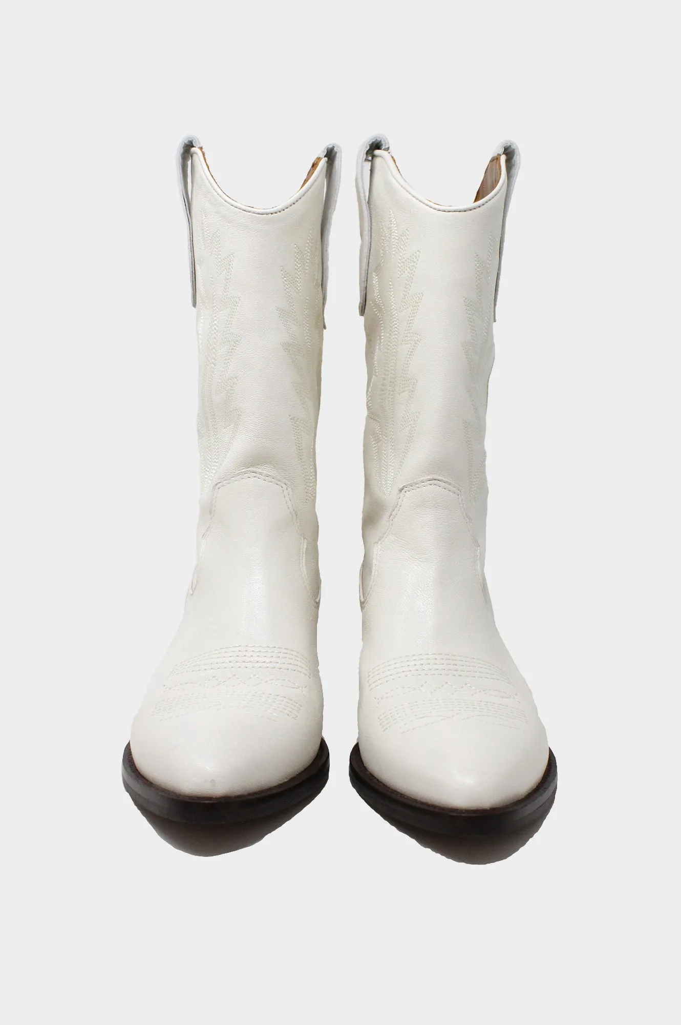 Camilla Cowboy Boots | White