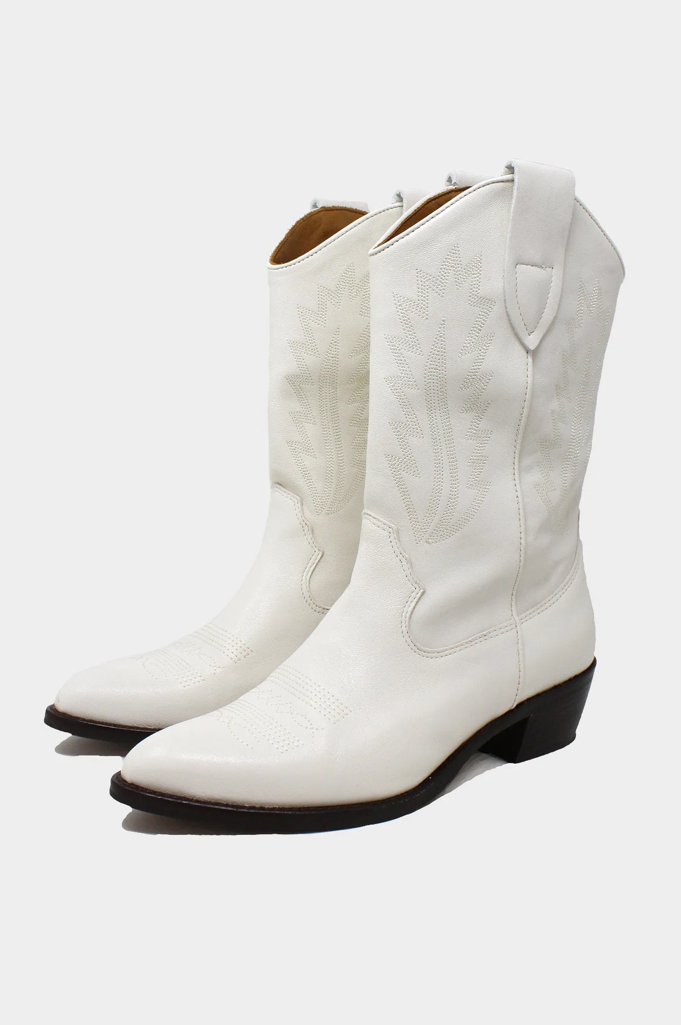 Camilla Cowboy Boots | White