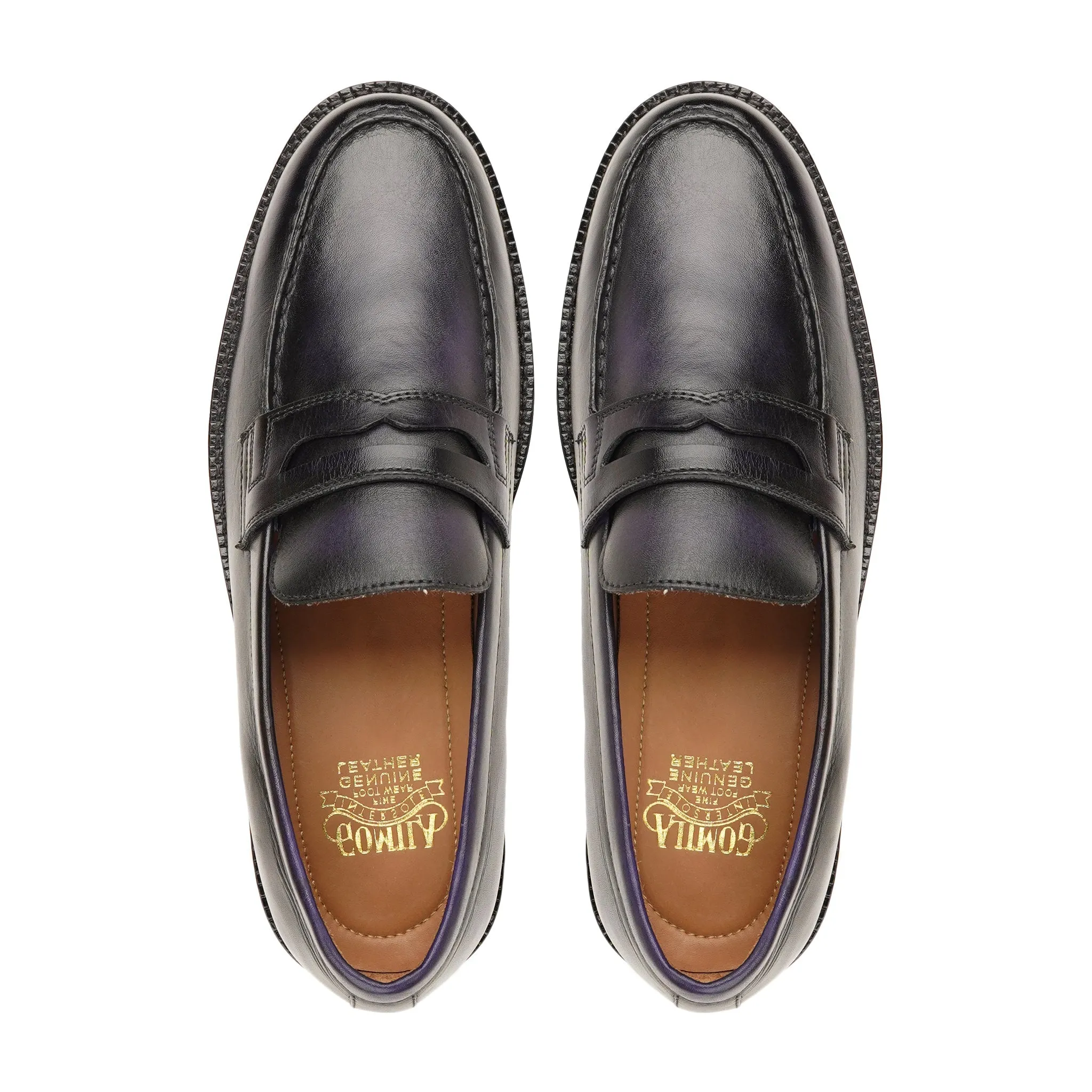 Diorsa- Men's Black Calf Leather Loafer