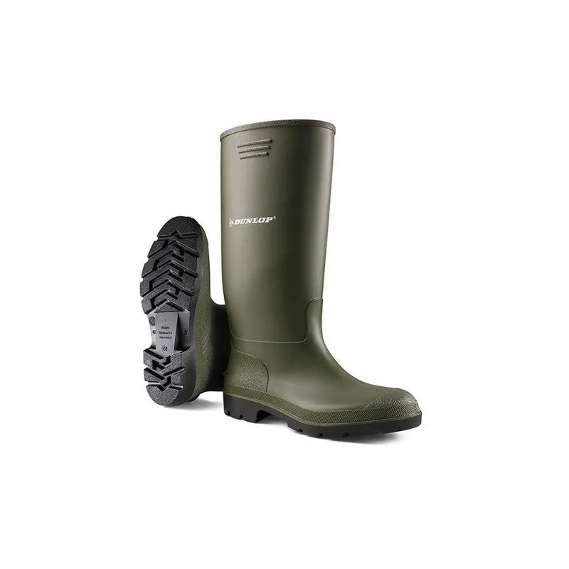 Dunlop Pricemastor Green / Black Wellington Welly Boots - Sizes 3 to 12 Available