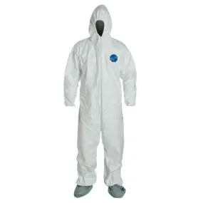 DuPont™ Tyvek® 400 Coverall with Attached Hood and Boots, White, White, Medium, TY122S-M