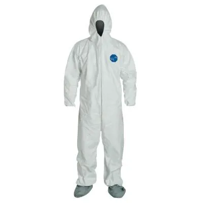 DuPont™ Tyvek® 400 Coverall with Attached Hood and Boots, White, White, Medium, TY122S-M