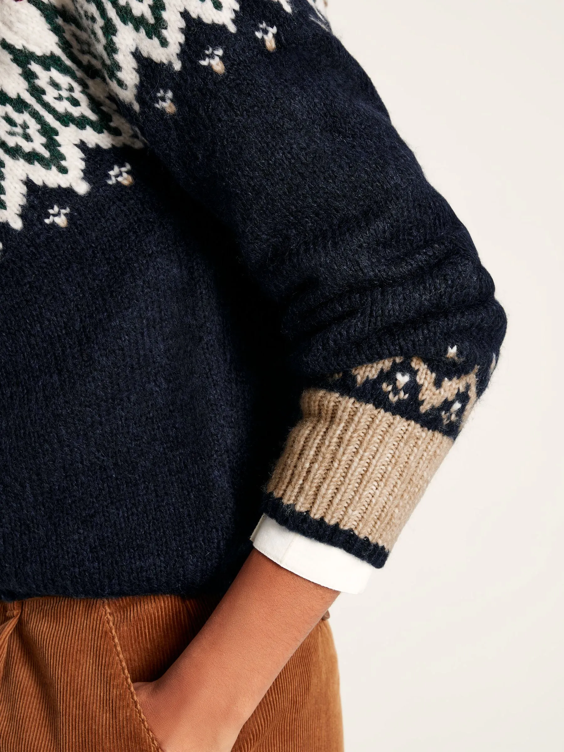 Etta Fair Isle Jumper - Navy