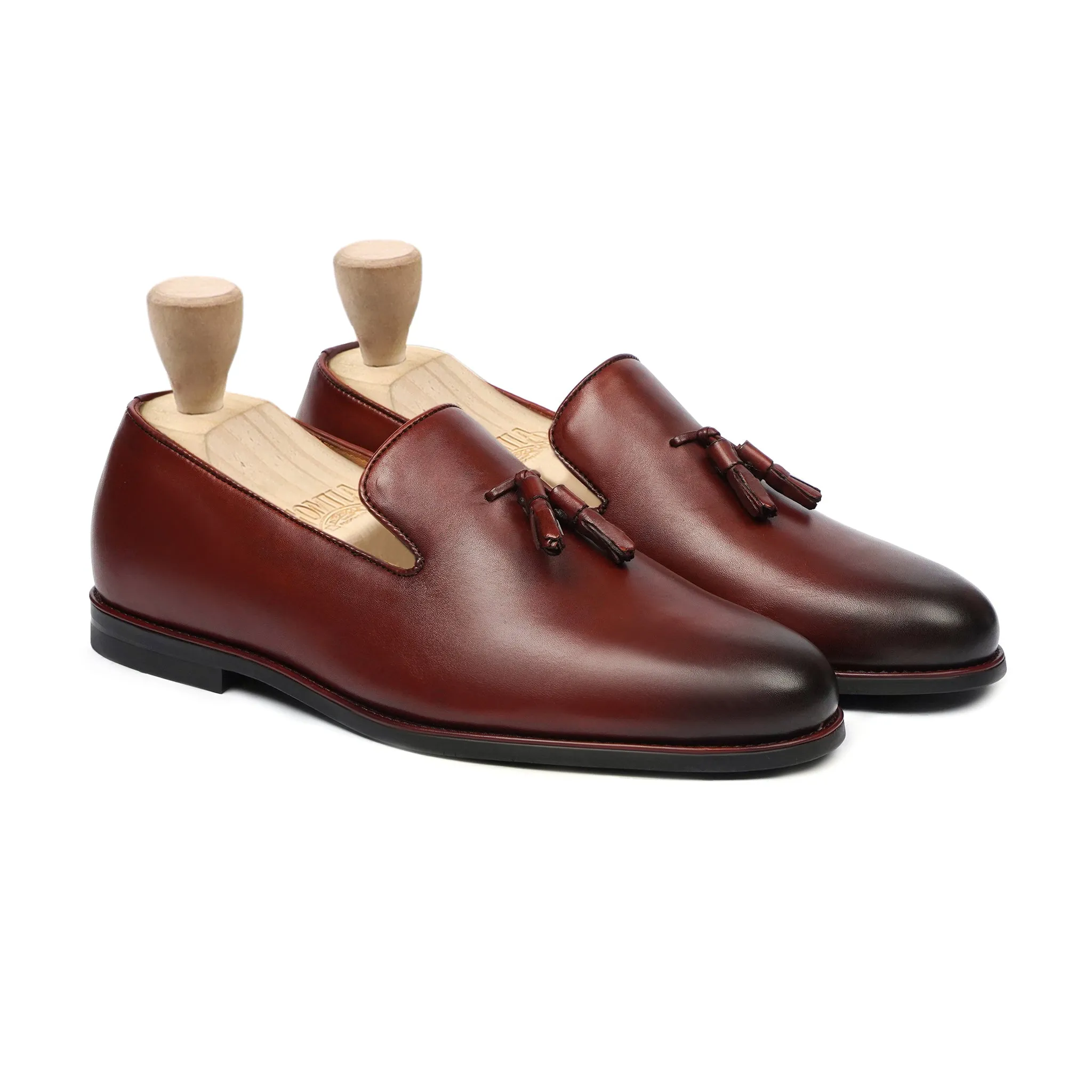 Genoa - Men's Burnished Oxblood Calf Leather Loafer