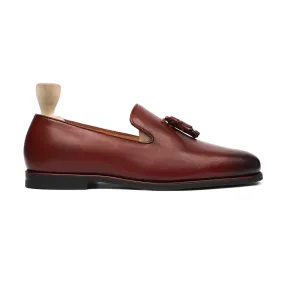 Genoa - Men's Burnished Oxblood Calf Leather Loafer