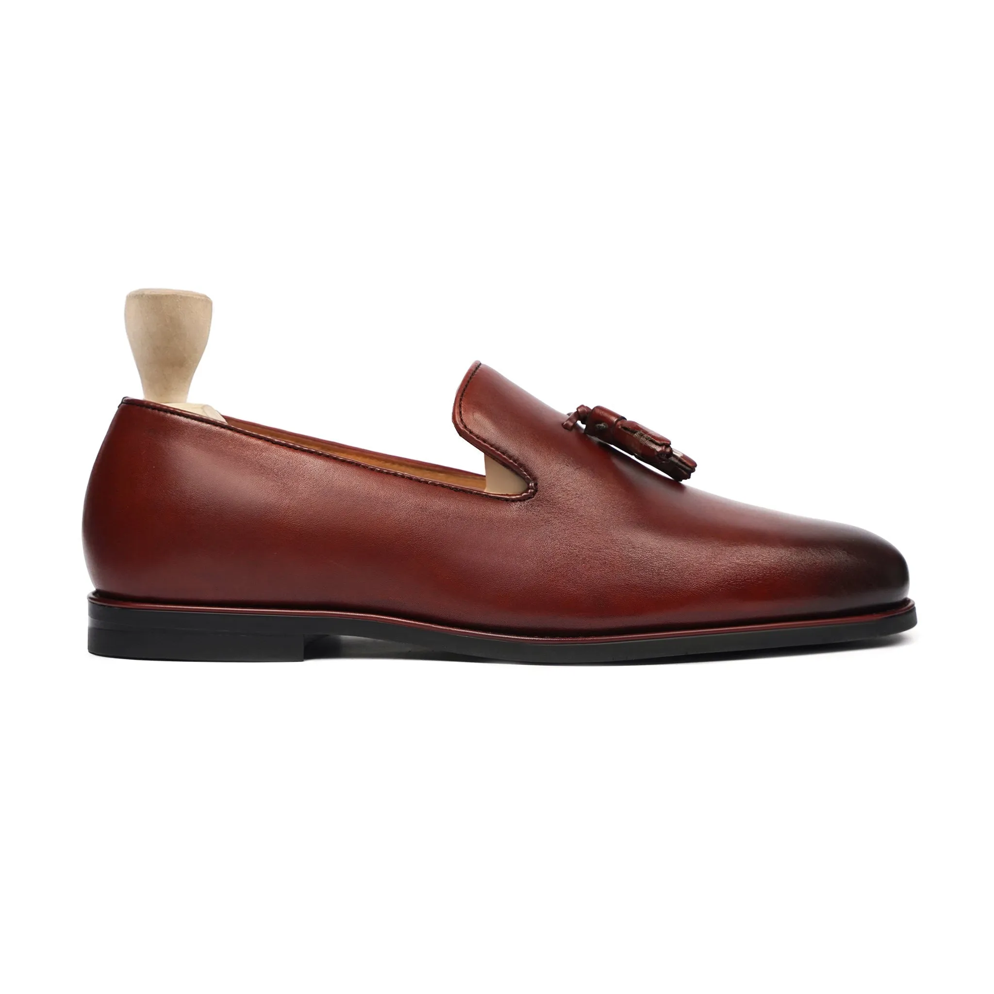 Genoa - Men's Burnished Oxblood Calf Leather Loafer