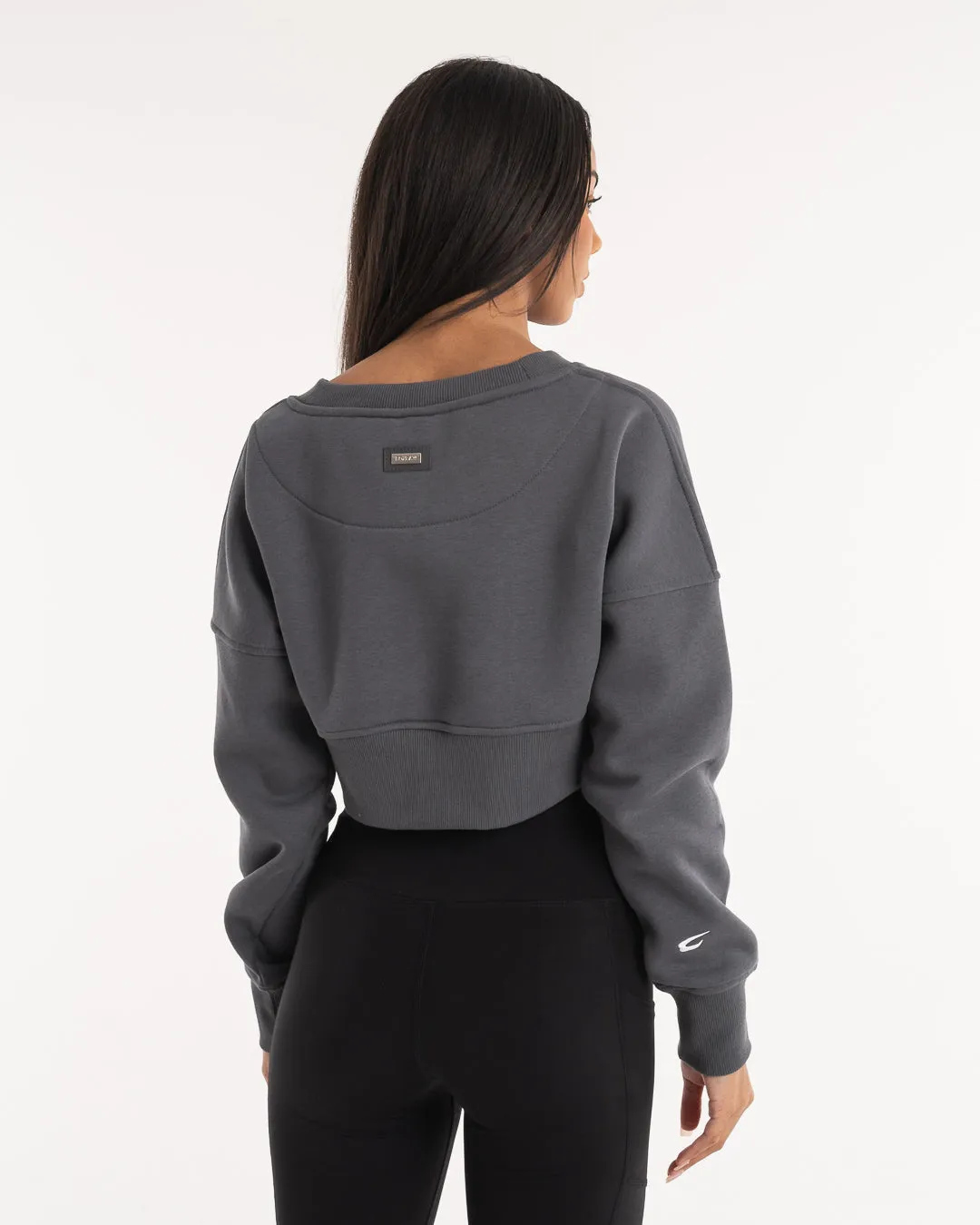 Johnson Cropped Sweatshirt - Charcoal