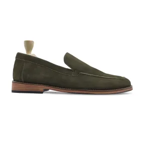 Lub - Men's Olive green Kid Suede Loafer