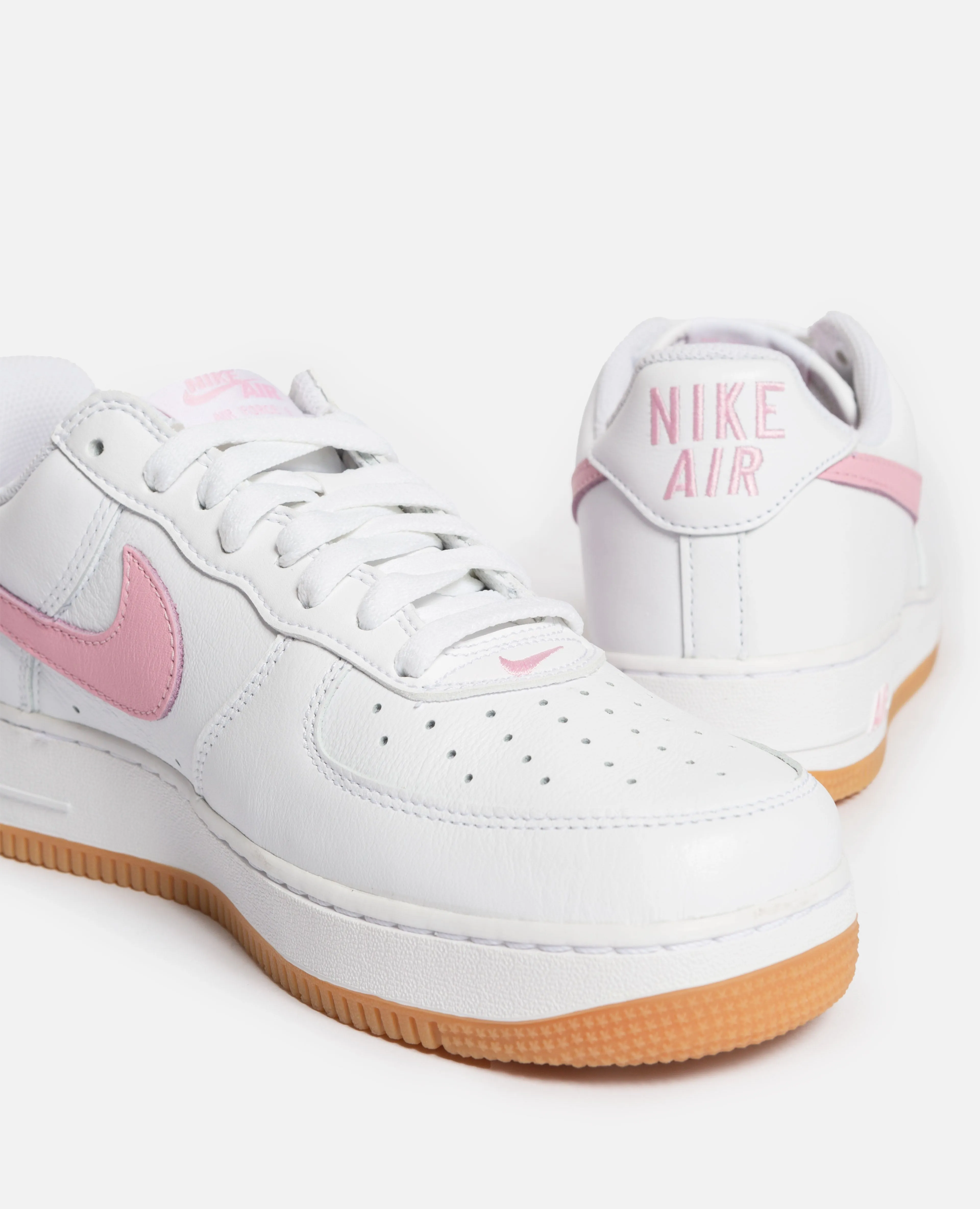 Nike Air Force 1 Low Retro (White/Pink-Gum Yellow-Metallic Gold)