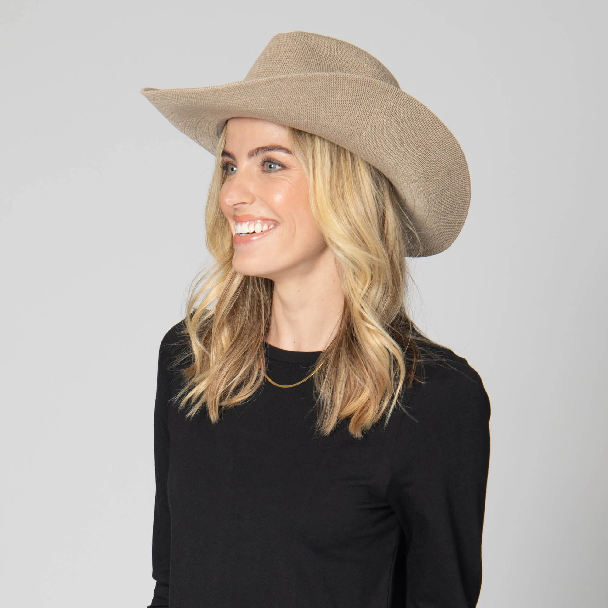 Norma - Pinch Crown Cowboy with Faux Leather Linked Band