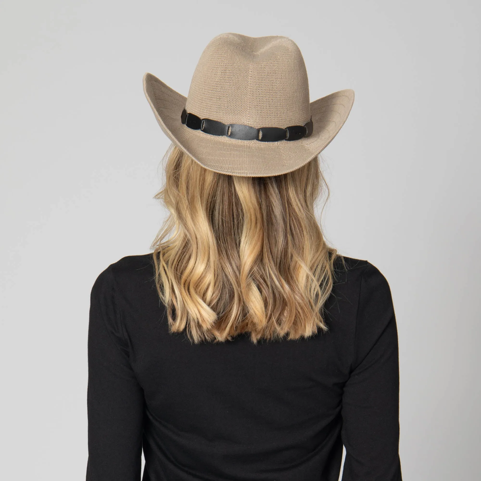 Norma - Pinch Crown Cowboy with Faux Leather Linked Band