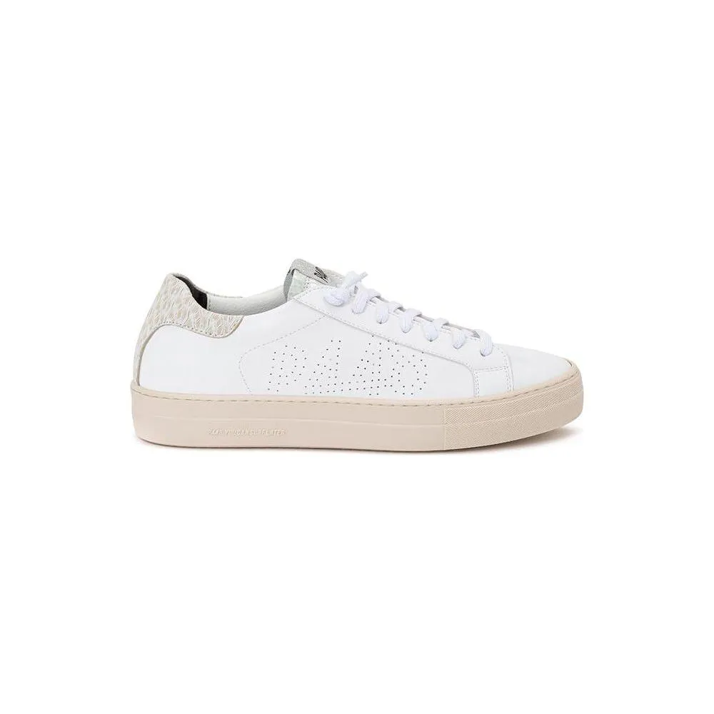 P448 White Leather Sneakers Elegant Casual Footwear