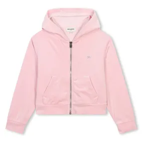 Pink Mini Me Velour Zip Up Hoodie