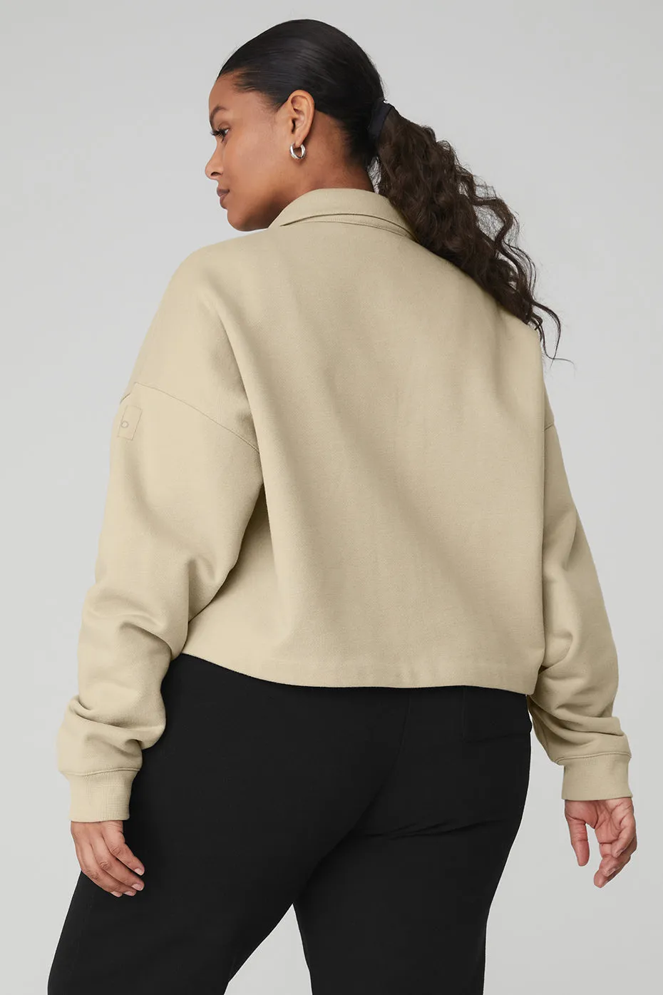 Renown Cropped Button-Up Pullover - California Sand