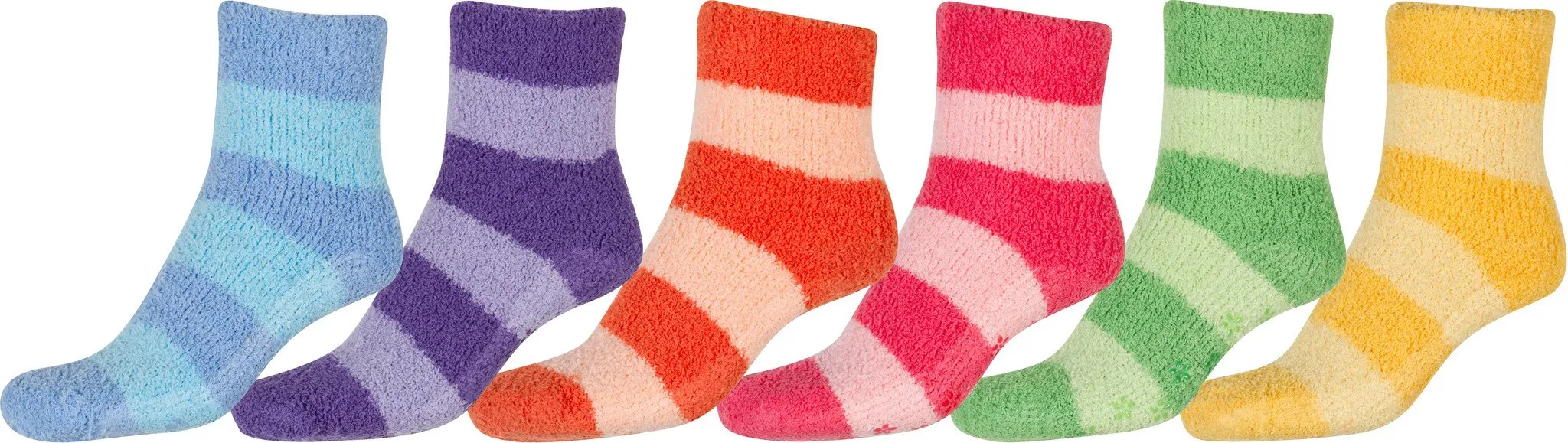 Sakkas Super Soft Anti-Slip Fuzzy Ankle Socks Value Assorted 6-Pack