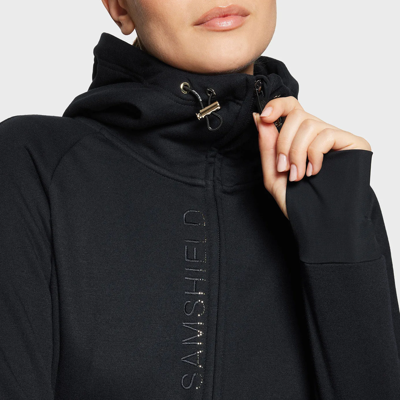 Samshield Justine Fleece Hoody - Black/Metal Eclipse