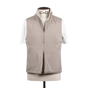 Technical Zip Gilet in Cream