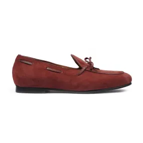 Valentia - Men's Oxblood Kid Suede Loafer