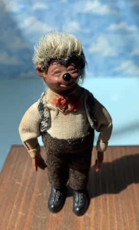 Vintage Hedgehog Mecki Character- Farmer