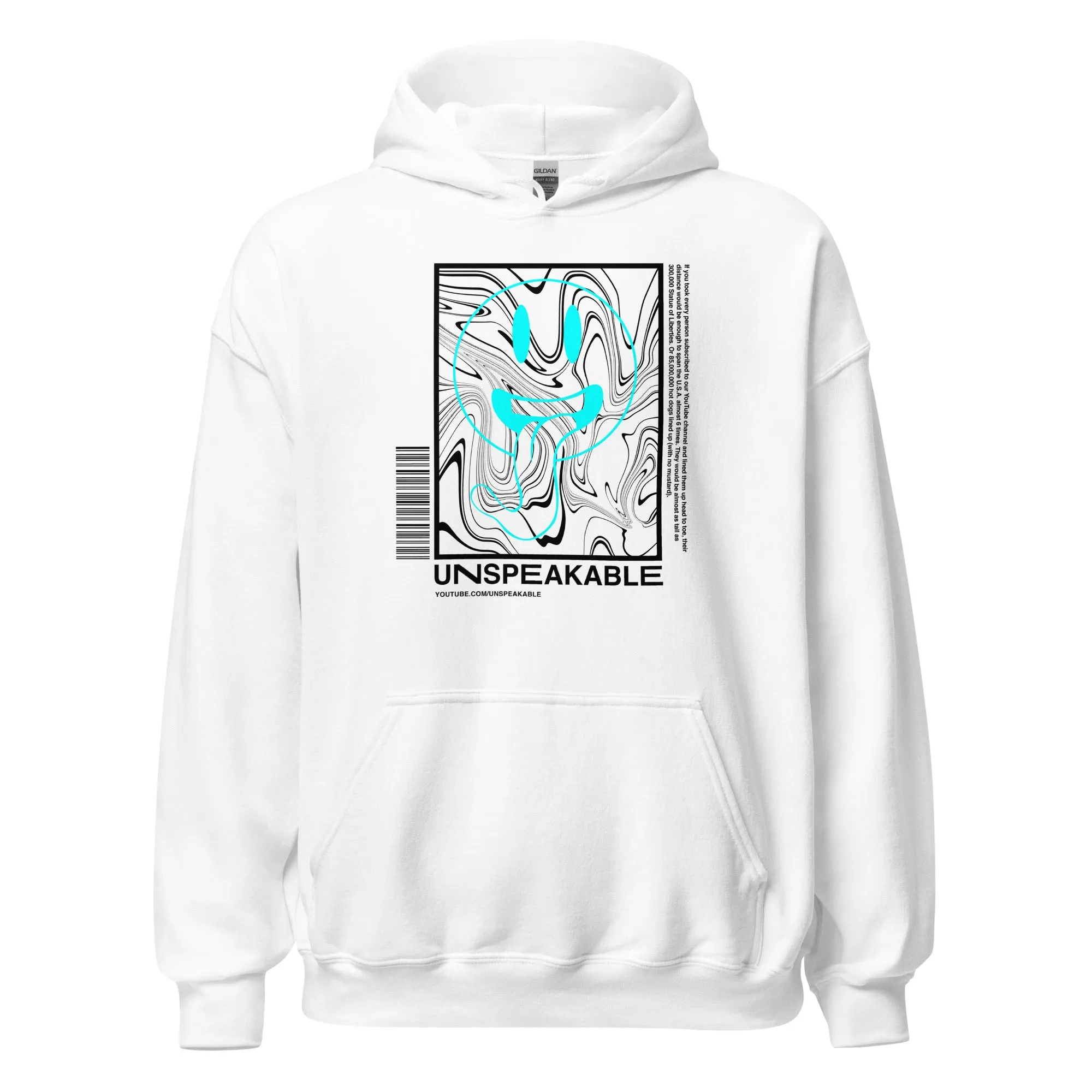 WHITE SMILEY SWIRL HOODIE