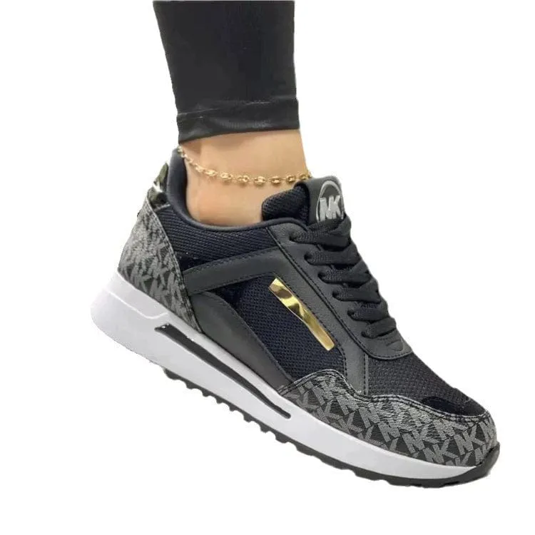 Women Platform Mesh Surface  Cross Border Lace up Casual Sneaker