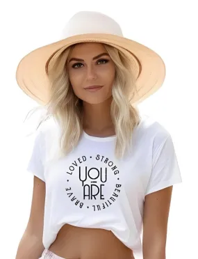 You’re Loved Strong Brave Beautiful Graphic Tee